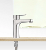 Premium Stainless Steel Bathroom Sink Mixer Tap with Hot and Cold Water Control