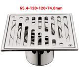 TileFlow Square Invisible Shower Floor Drain – 304 Stainless Steel Tile-In Drain Cover with Odor Trap