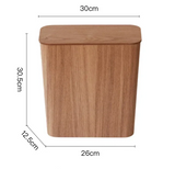 EcoPress Wooden Trash Bin with Lid – Large, Stylish Wastebasket for Home, Office & Modern Living