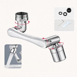 FlexFlow 1080° Swivel Faucet Extender – Water-Saving Multi-Angle Tap Nozzle for Kitchen & Bathroom