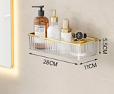ClearSpace Acrylic Corner Shelf – Drill-Free Wall Organizer for Bathroom, Makeup & Shampoo