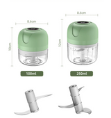 PowerChop Mini USB Electric Food Chopper – Cordless Garlic & Veggie Mincer (3.4 oz / 8.5 oz)
