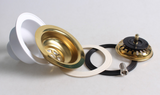Ouboni Antique Brass Stainless Steel Sink Strainer & Drain Stopper – Classic Kitchen Drain Kit with Removable Basket