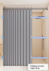 MagnaFold Foldable Magnetic Shower Curtain – Waterproof Curtain for Walk-In Showers