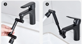 FlexiFlow Pro 360° Rotating & Extendable Faucet Head – Splash-Free, Water-Saving Metal Alloy Aerator