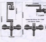 FlexSteel ProFlow 360 Wall Mount Faucet – 4-Mode Flexible Stainless Steel Kitchen