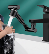FlexiFlow Pro 360° Rotating & Extendable Faucet Head – Splash-Free, Water-Saving Metal Alloy Aerator