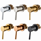 Dual Function Shower Mixer Valve Black Chrome – Concealed Brass Hot Cold Control | Diverter Valve | Modern Bathroom Fixture