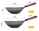 ForgePro – Hand-Forged Pure Iron Wok with Wooden Handle