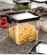 ClearFresh Airtight Storage Jars Set – Large Kitchen Grain Containers | Moisture Proof Acrylic Canisters | Modern Pantry Organizer
