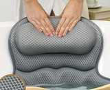 AquaComfort Luxury Bath Pillow – 3D Air Mesh | Neck & Back Support, Suction Cups, Machine Washable