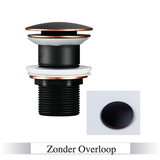 LuxDrain Pop-Up Drain Stopper – Stylish Bathroom Sink Stopper in Black & Gold