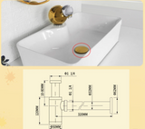 AquaStop Brass Odor-Sealing Sink Drain & Pop-Up Trap Set – Premium Bathroom & Vanity Drain Kit