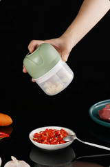 PowerChop Mini USB Electric Food Chopper – Cordless Garlic & Veggie Mincer (3.4 oz / 8.5 oz)