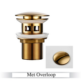 LuxDrain Pop-Up Drain Stopper – Stylish Bathroom Sink Stopper in Black & Gold