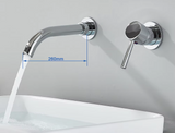 Aureva LuxaWall Elite – Brushed Gold Wall-Mount Concealed Bathroom Faucet | Solid Brass Luxury Sink Mixer
