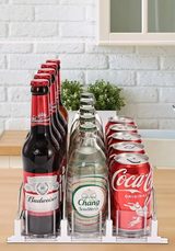 CoolSlide Automatic Beverage Organizer – Adjustable Can Storage for Fridge & Kitchen