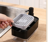 DualPress Pro Kitchen Soap Dispenser – Manual 2-Way Press Pump, Refillable & Removable Dish Soap System for Sink & Countertop