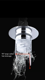 CleanSeal ProFlow Universal Pop-Up Drain Stopper & Hair Catcher – 2-in-1 Anti-Clog Sink, Shower & Bathtub Drain Filter