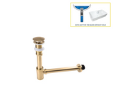 AquaStop Brass Odor-Sealing Sink Drain & Pop-Up Trap Set – Premium Bathroom & Vanity Drain Kit