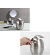 LuxBin Mini Stainless Steel Trash Can – 1.5L Compact Desk Bin with Swing Lid