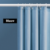 AquaWafel LuxeWaffle Waterproof Shower Curtain – Extra Thick Waffle Texture, Mold-Resistant, Single Color for Spa-Style Bathrooms