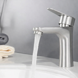 Premium Stainless Steel Bathroom Sink Mixer Tap with Hot and Cold Water Control