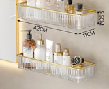 ClearSpace Acrylic Corner Shelf – Drill-Free Wall Organizer for Bathroom, Makeup & Shampoo