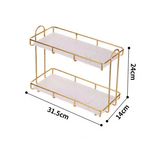 AquaSteel DuoShelf – Waterproof Double-Tier Bathroom & Kitchen Metal Shelf