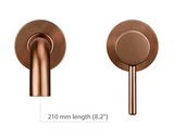 Elegant Wall-Mounted Rose Gold Brass Bathroom Faucet with Concealed Design