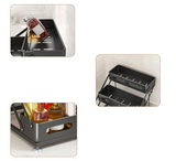 SpiceTower FlexRack Pro – 3-Tier Foldable Metal Spice Rack & Countertop Organizer