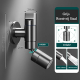 SlimTap ProWall Stainless Steel In-Wall Utility Faucet – Space-Saving Cold Water Wall Mount faucet for Laundry, Mop & Cleaning Sinks