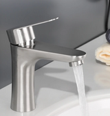 Premium Stainless Steel Bathroom Sink Mixer Tap with Hot and Cold Water Control