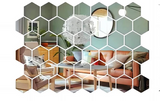 HexaShine 45-Piece Mirror Wall Sticker Set – DIY Acrylic Hexagon Wall Decor for Modern Home & Interior Design