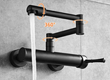 AquaTurn Wall-Mount Faucet – 360° Swivel Kitchen Mixer with Hot & Cold Water Control