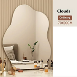 NordiGlow AuraCurve LED Wall Mirror – Scandinavian Irregular Lighted Vanity Mirror for Bathroom, Bedroom & Living Room