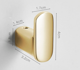 ChromeGrip Self-Adhesive Wall Hooks – Heavy-Duty Brass Hooks for Bathroom, Kitchen, Entryway & Bedroom