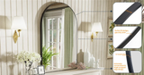 Arched Black Metal Wall Mirror – Modern Decorative Accent for Bathroom, Entryway & Living Room (8-Inch)
