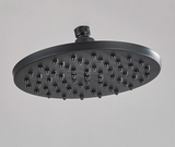 POIQIHY Rainfall Shower Head Antique Brass Gold – Round Fixed Showerhead | Wall Mounted | Spa-Like Water Flow