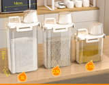 FreshSeal Airtight Grain Storage Container – Rice Dispenser Box with Lid | Moisture & Insect Proof | Clear Food Storage 1.75–3L