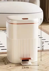 SilentStep Luxury Step Trash Can – 8L / 10L – 8L / 10L Stylish Pedal Bin with Lid for Bathroom, Kitchen & Office
