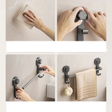 MagnaGrip Suction Cup Towel Holder – Black, Drill-Free & Multifunctional