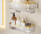 ClearSpace Acrylic Corner Shelf – Drill-Free Wall Organizer for Bathroom, Makeup & Shampoo