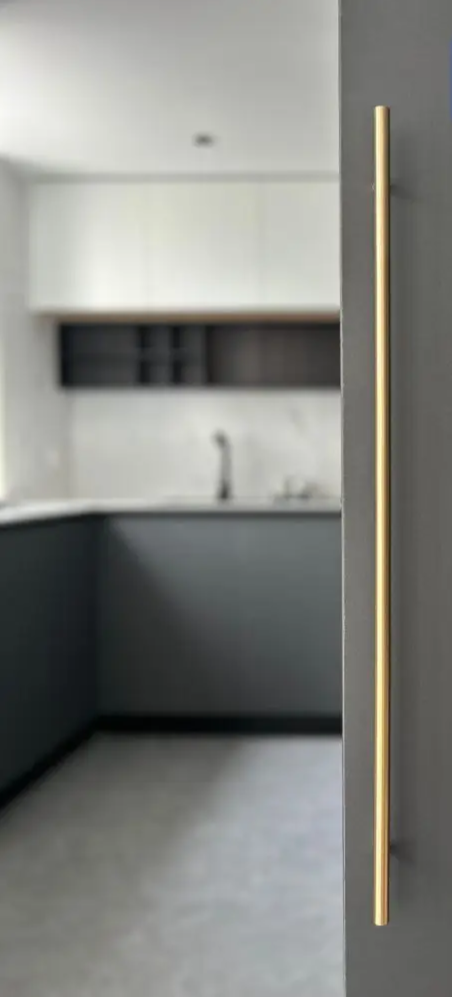 Nurlin T-Bar Brass Handle – Extra Long & Modern for Cabinets, Drawers & Refrigerators