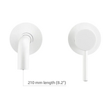 Modern Wall Mounted Dual Hole Bathroom Faucet