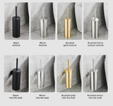 PureSteel Wall-Mounted Toilet Brush Set – Matte Black Stainless Steel Bathroom Cleaner with Holder