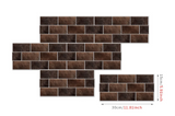 RetroBrick – 6-Piece Self-Adhesive Retro Brick Wall Sticker Set (30x15 cm / 11.8"x5.9")