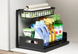 AquaStor Reinforced Sink Storage Rack – Double-Layer Extendable Kitchen Organizer