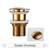 LuxDrain Pop-Up Drain Stopper – Stylish Bathroom Sink Stopper in Black & Gold