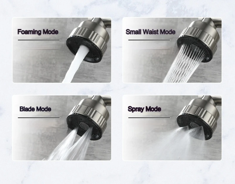 FlexSteel ProFlow 360 Wall Mount Faucet – 4-Mode Flexible Stainless Steel Kitchen